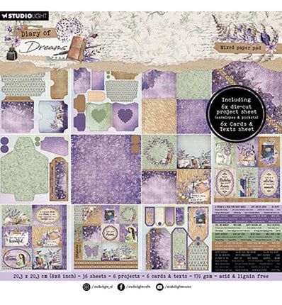 SL Mixed Paper Pad Envelopes Diary of Dreams no.296