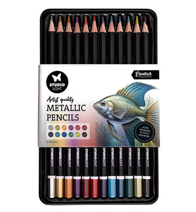 Pencils 12 Colors with Metallic Finish Essentials No. 02