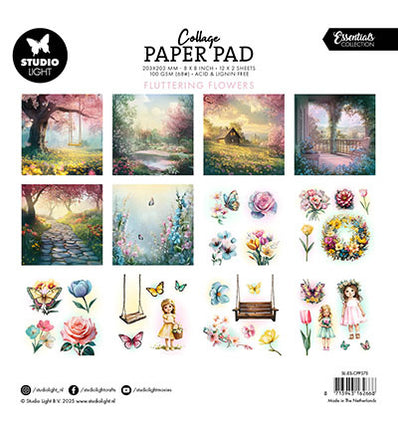 SL Collage Paper Pad Fluttering Flowers Essentials no.375