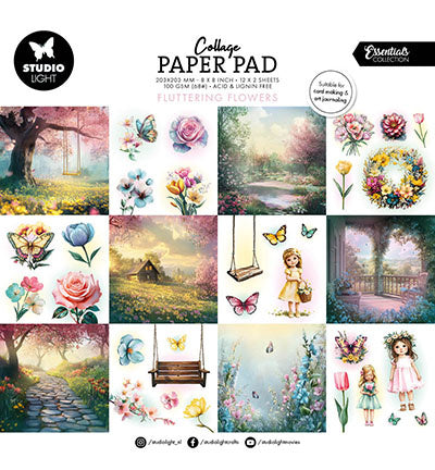SL Collage Paper Pad Fluttering Flowers Essentials no.375