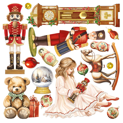 VELLUM THE NUTCRACKER FUSSY CUT 6"X6" 6/PKG