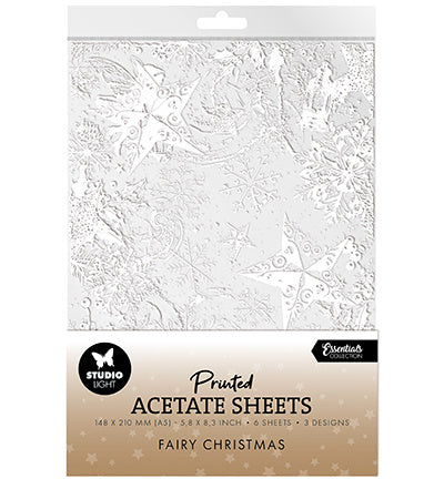 Acetate Sheets Snow, Fairies Christmas Essentials no. 18