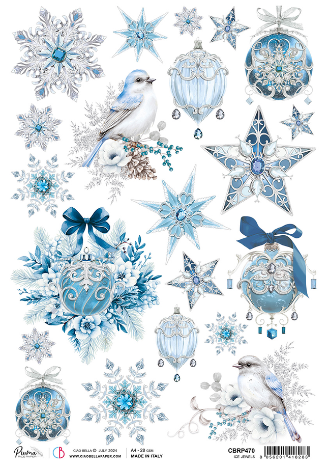 RICE PAPER A4 ICE JEWELS