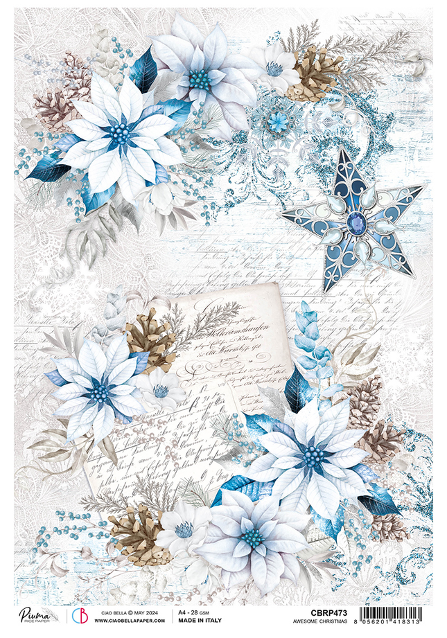 RICE PAPER A4 AWESOME CHRISTMAS