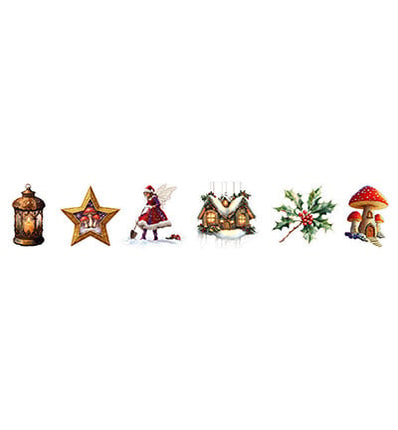 SL Clear Stickers Fairy Christmas 6 Designs Essentials 5 Meter no. 50