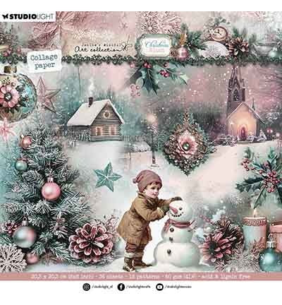 JMA Collage Paper Pad Backgrounds & Elements Christmas Blush no. 391