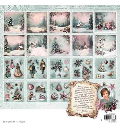 JMA Collage Paper Pad Backgrounds & Elements Christmas Blush no. 391