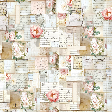 Rice Paper A5 Mixed 8/PKG Secret Garden