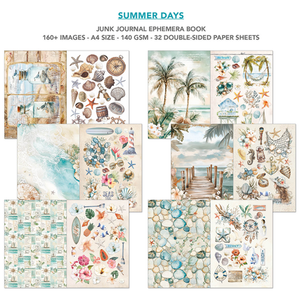 SUMMER DAYS A4 - Junk Journal Ephemera Book - Ciao Bella