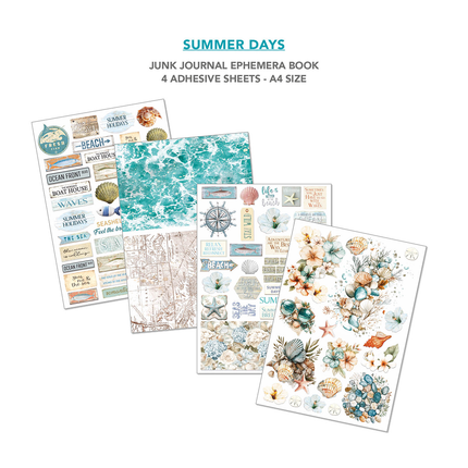 SUMMER DAYS A4 - Junk Journal Ephemera Book - Ciao Bella