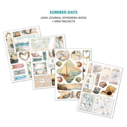 SUMMER DAYS A4 - Junk Journal Ephemera Book - Ciao Bella