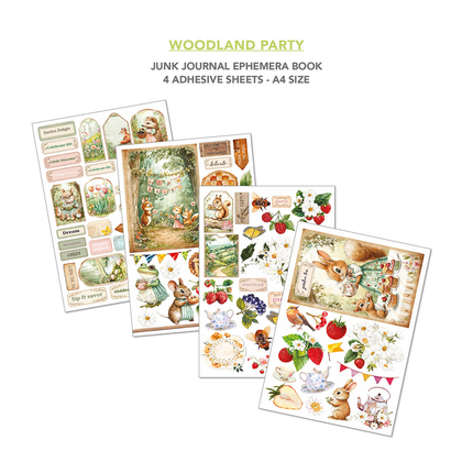 WOODLAND PARTY A4 - Junk Journal Ephemera Book - Ciao Bella