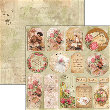 The Muse Tags Paper Sheet 12"x12"