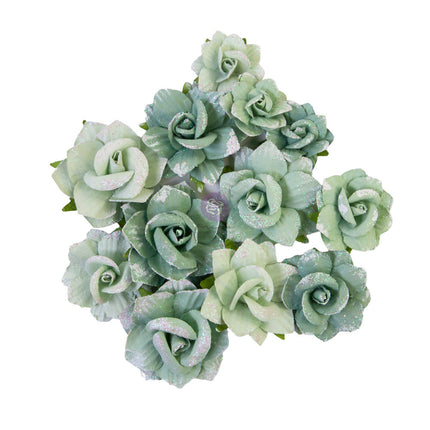Prima Flowers® My Sweet Collection - Emerald Beauty - 12 pcs / 1.5-2 in / mulberry paper