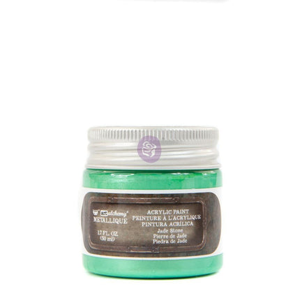 Finnabair Metallique Acrylic Paint - Jade Stone - 1 jar - 50ml (1.7 oz) / art paint