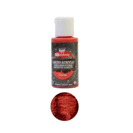 Art Alchemy - Liquid Acrylics - Coral - 1 bottle, 30ml / art paint