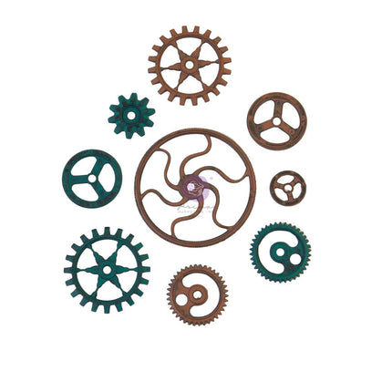 Mechanicals - Grungy Gears - 9 pcs / metal