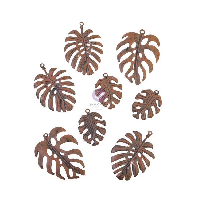 Mechanicals - Rusty Monstera - 8 pcs / metal