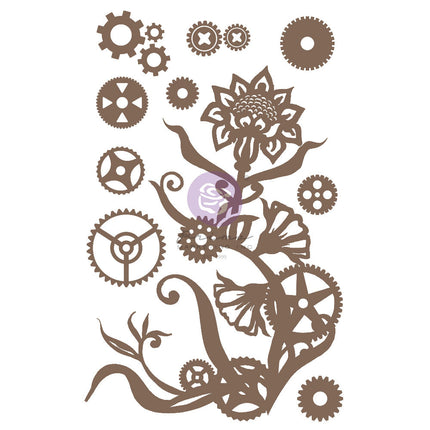 Finnabair Decorative Chipboard - Steampunk Flowers - 13 pcs / chipboard
