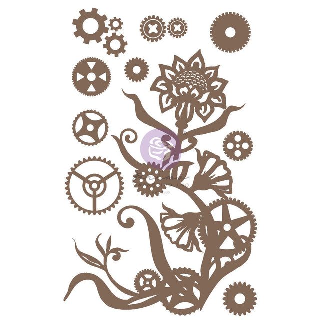 Finnabair Decorative Chipboard - Steampunk Flowers - 13 pcs / chipboard