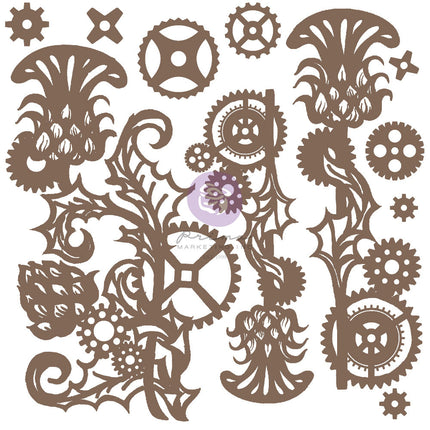 Finnabair Decorative Chipboard - Mechanical Thistle - 11 pcs / chipboard