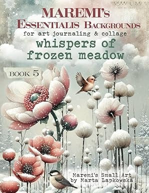 Maremi's Small Art - Essentials Backgrounds for art journaling & collage WHISPERS OF FROZEN MEADOW