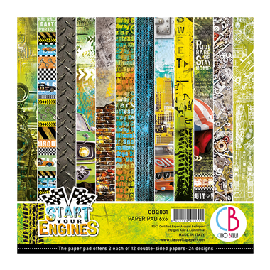 Start your Engines Paper Pad 6"x6" 24/Pkg