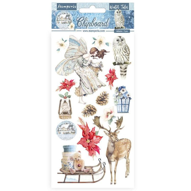 Stamperia Chipboard Winter Tales Christmas Elements 15x30 cm