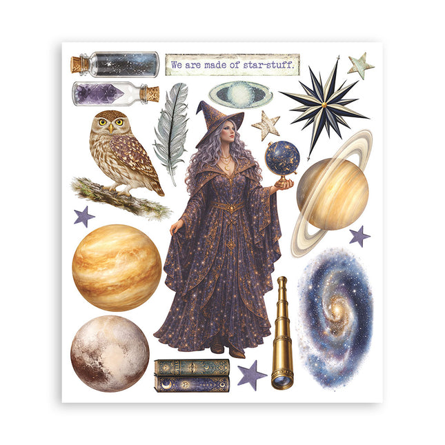 Printed Decorative Rub on selection for Art and Craft cm 20,5x23 - Cosmos