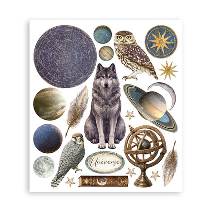 Printed Decorative Rub on selection for Art and Craft cm 20,5x23 - Cosmos