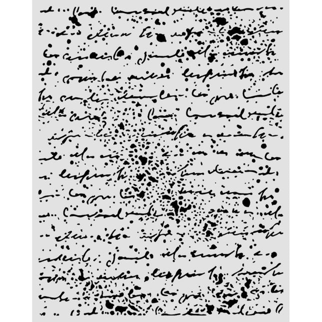 Cut laser stencil for Art and Craft cm 20X25 - Cosmos handwriting