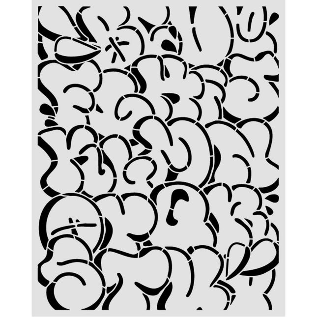 Cut laser stencil for Art and Craft cm 20X25 - Furry Friends 2 pop art pattern