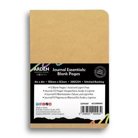 Arden Creative Studio Vintage Makers 4x6 Inch Stitched Journal Essentials
