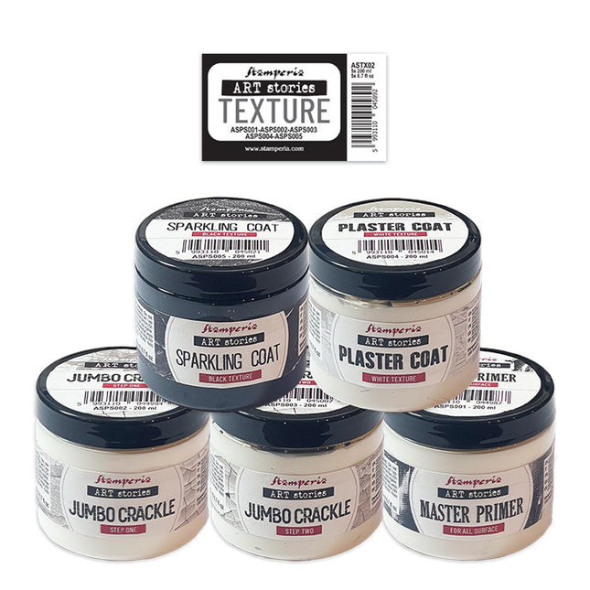 Texture Paste Selection 5 pcs x 200 ml