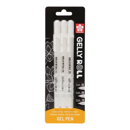 Sakura • Gelly roll blisterkaart 3 05/08/10 wit