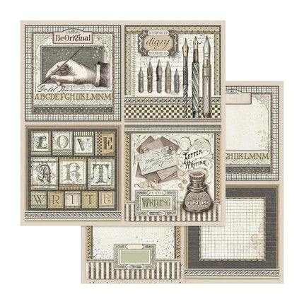 Scrapbooking paper double face Calligraphy cards