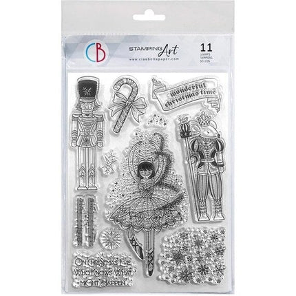 CLEAR STAMP SET 6"X8" NUTCRACKER TALE