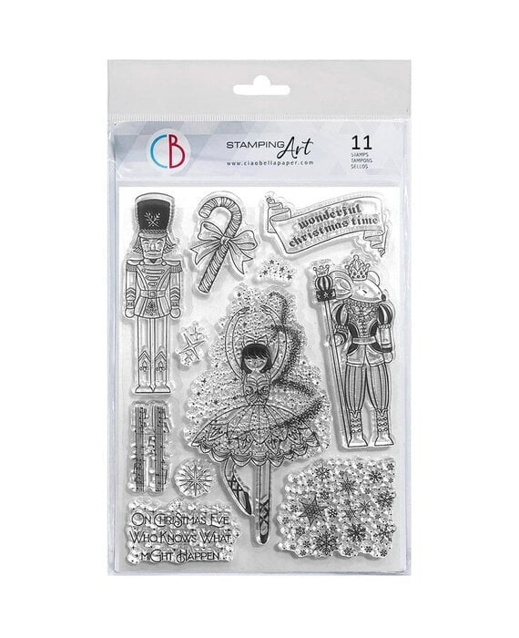 CLEAR STAMP SET 6"X8" NUTCRACKER TALE