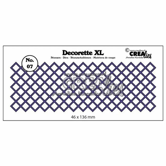 Crealies Decorette XL snijmal no,07 vierkant diagonaal