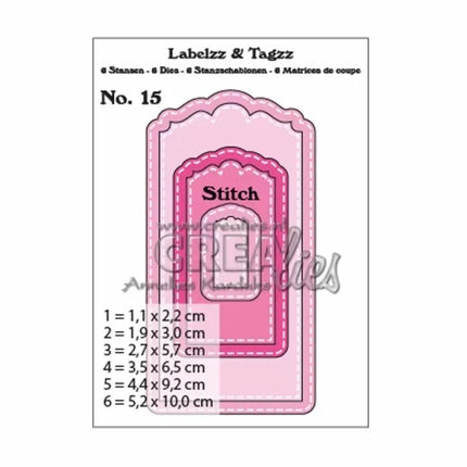 Crealies Labels & Tags no.15