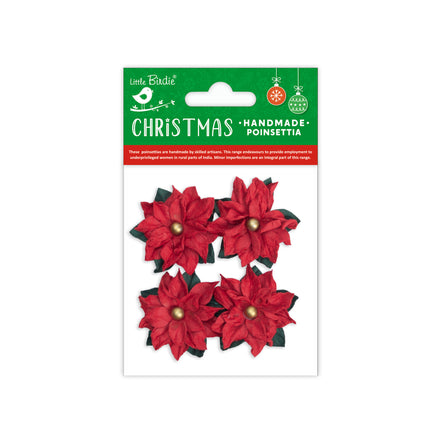 Handgemaakte Kerstster Bloem - 4pc