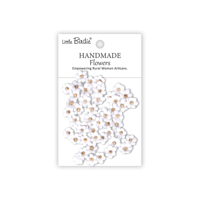 Handgemaakte Bloemen Esme - Frosty White 50pc