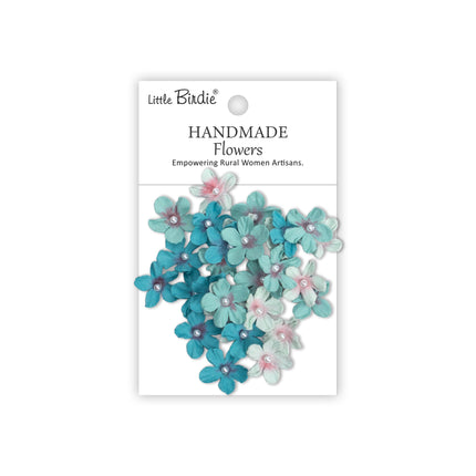Handgemaakte Bloemen Pearl Petites - Misty Sky 30pc