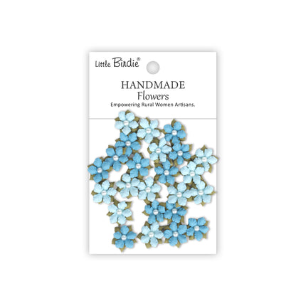 Handgemaakte Bloemen Elira - Crystal Blue 24pc