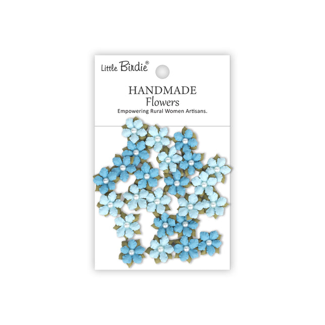 Handgemaakte Bloemen Elira - Crystal Blue 24pc