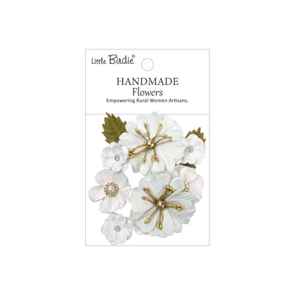 Handgemaakte Bloemen Liora - Frosty White 10pc