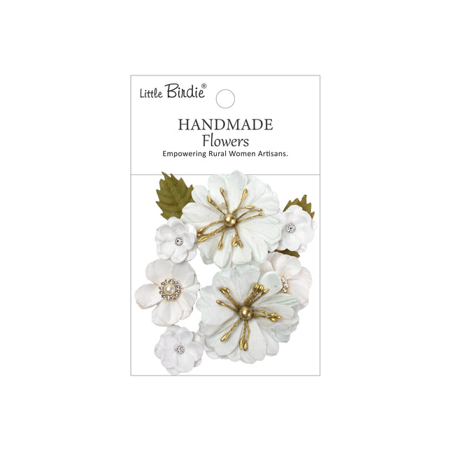 Handgemaakte Bloemen Liora - Frosty White 10pc