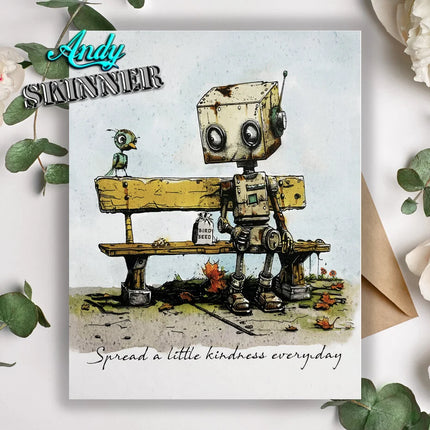 Andy Skinner Pre-Cut Rubber Stamp Botology Spread A Little Kindness (CEASR065)