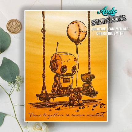 Andy Skinner Pre-Cut Rubber Stamp Botology Time Together (CEASR067)