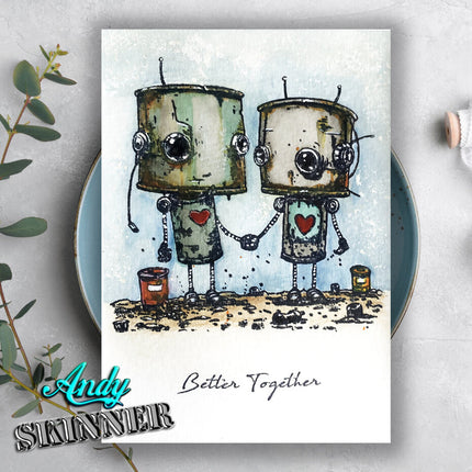 Andy Skinner Pre-Cut Rubber Stamp Botology Better Together (CEASR069)